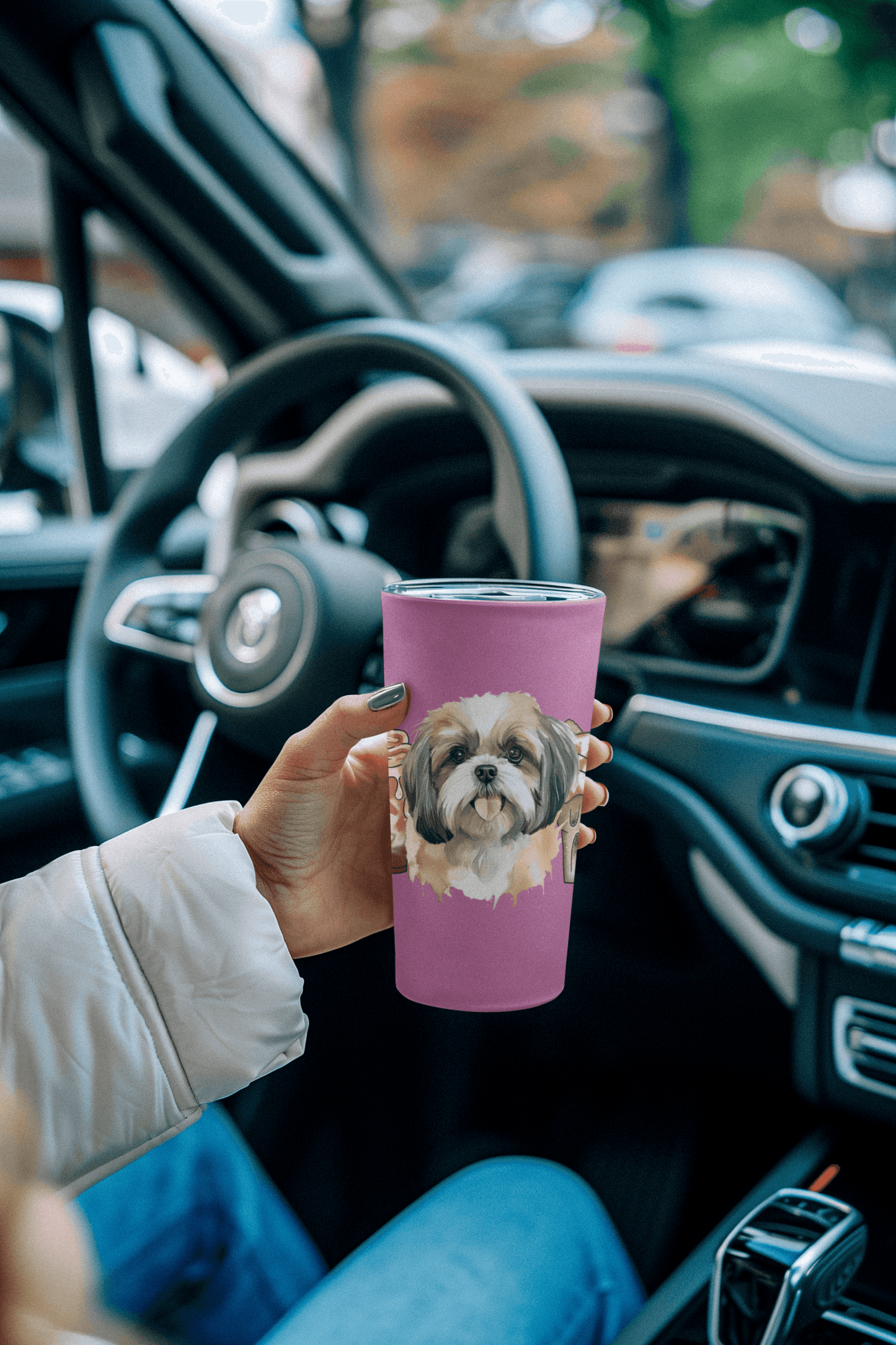 Shih Tzu With Ice Coffee Tumbler - Shih Tzu Gifts