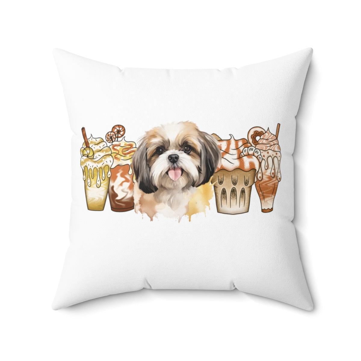 Shih Tzu With Ice Coffee Pillow - Shih Tzu Gifts