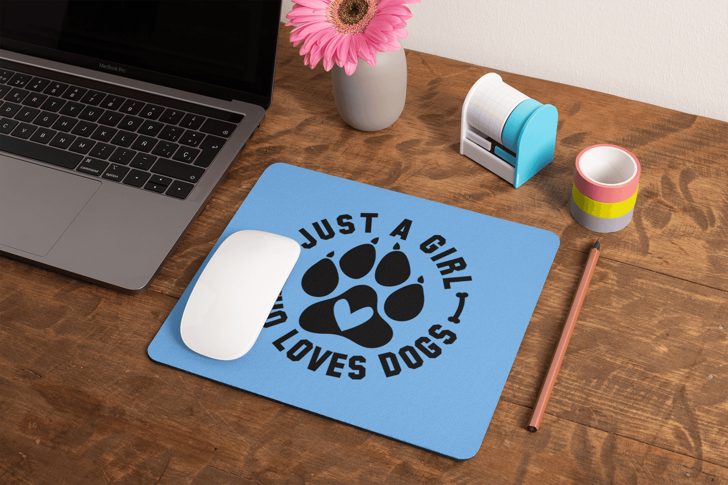 Just a Girl Who Loves Dogs Mouse Pad