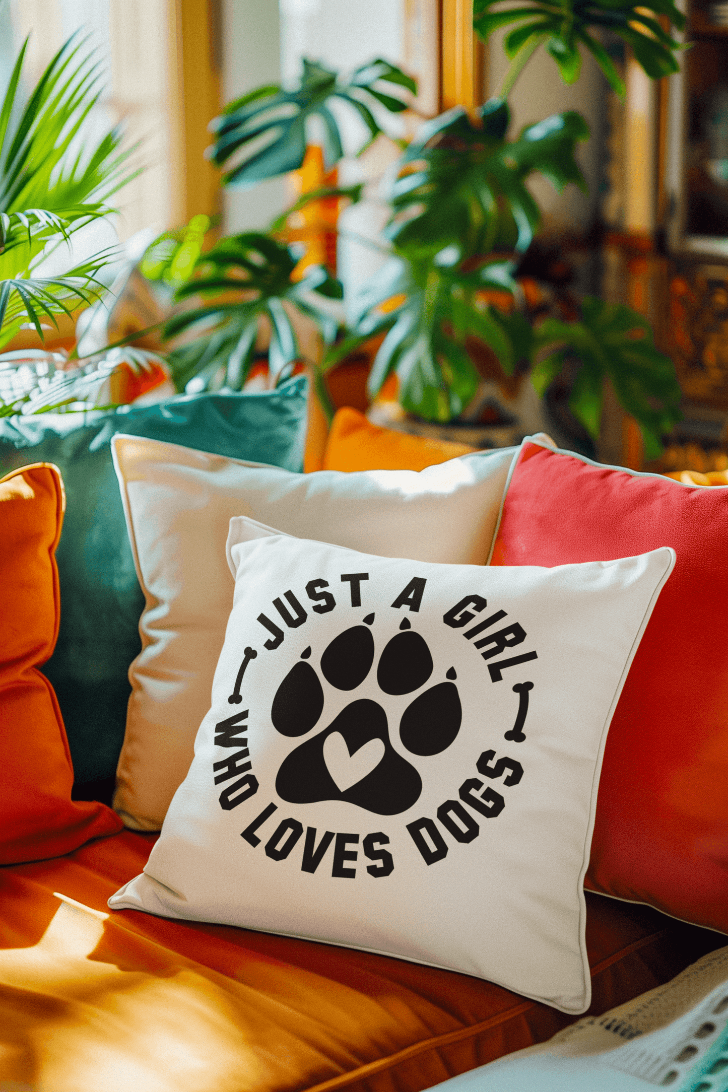 Just a Girl Who Loves Dogs Pillow
