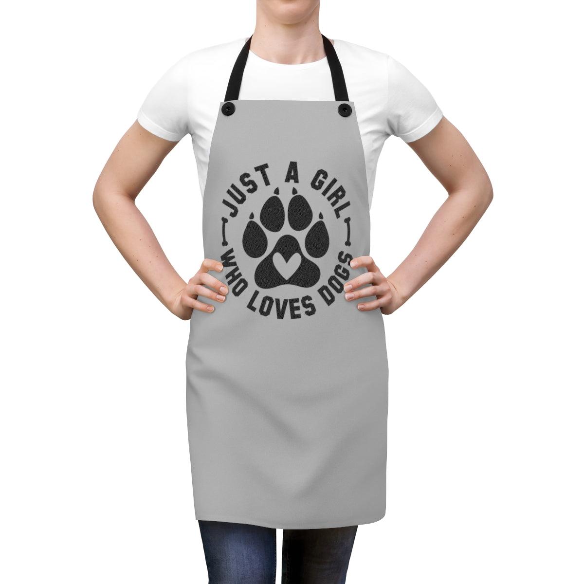 Just Girl Who Loves Dogs Apron – Perfect Gift for Dog Lovers