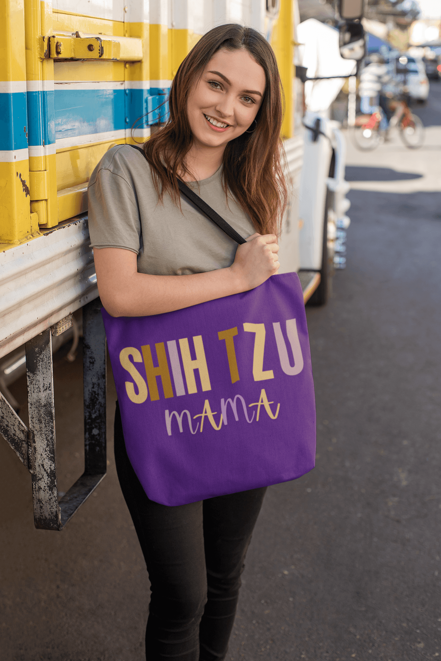 Shih Tzu Mama Words Tote Bag - Shih Tzu Gifts