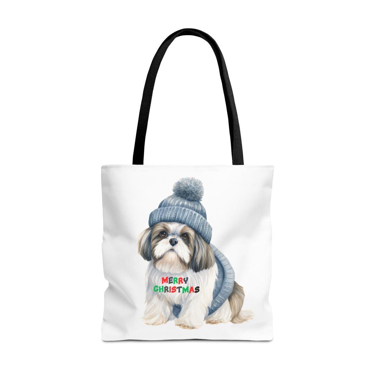 Merry Christmas Shih Tzu Tote Bag - Perfect Holiday Gift for Dog Lovers - Shih Tzu Gifts