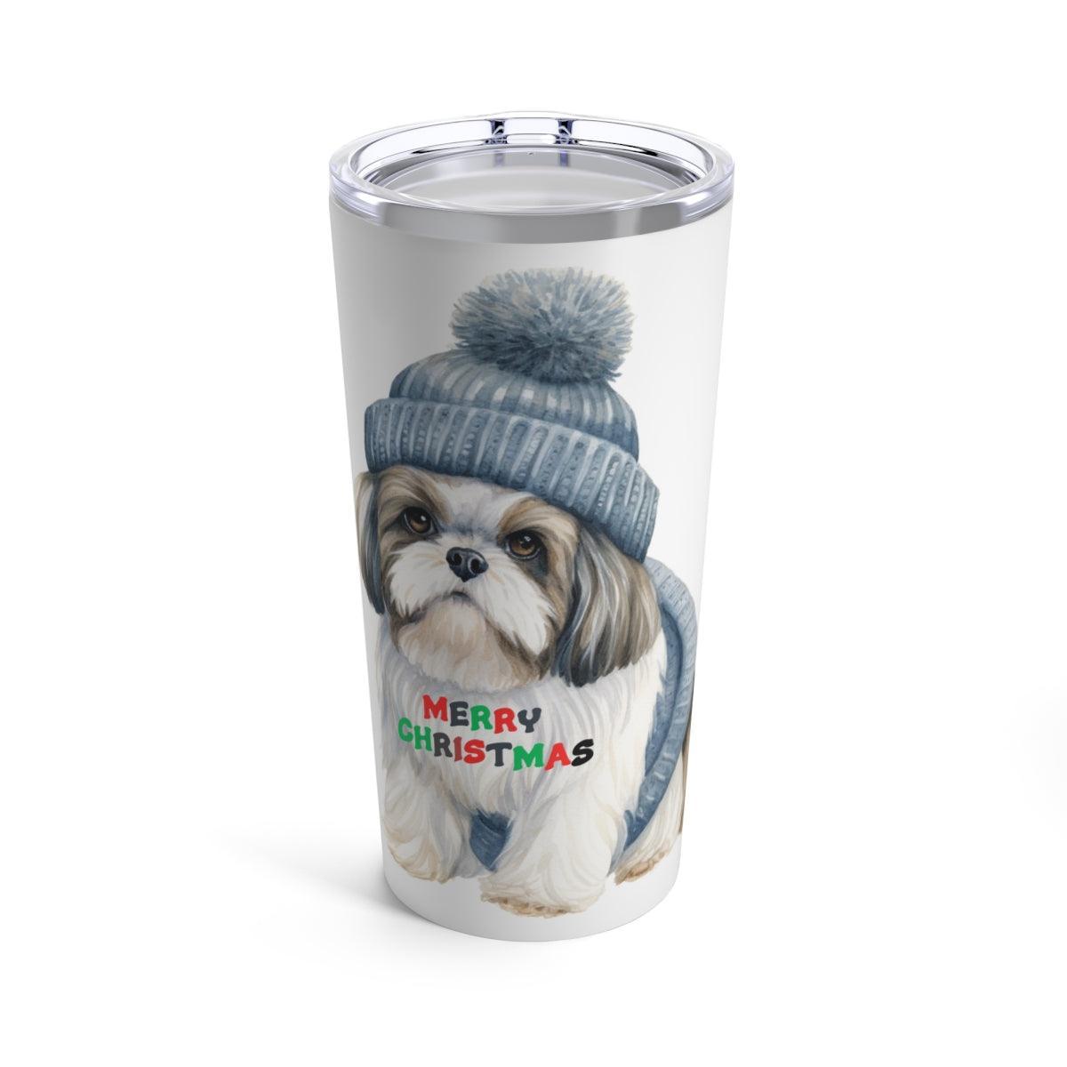 Merry Christmas Shih Tzu Tumbler - Perfect Holiday Gift for Dog Lovers - Shih Tzu Gifts