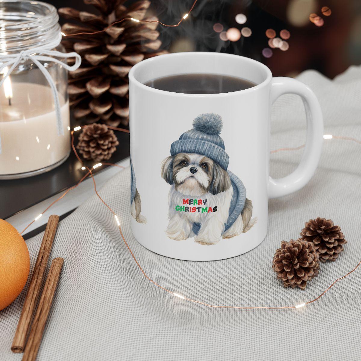 Merry Christmas Shih Tzu Mug – Festive Gift for Shih Tzu Lovers & Owners - Shih Tzu Gifts