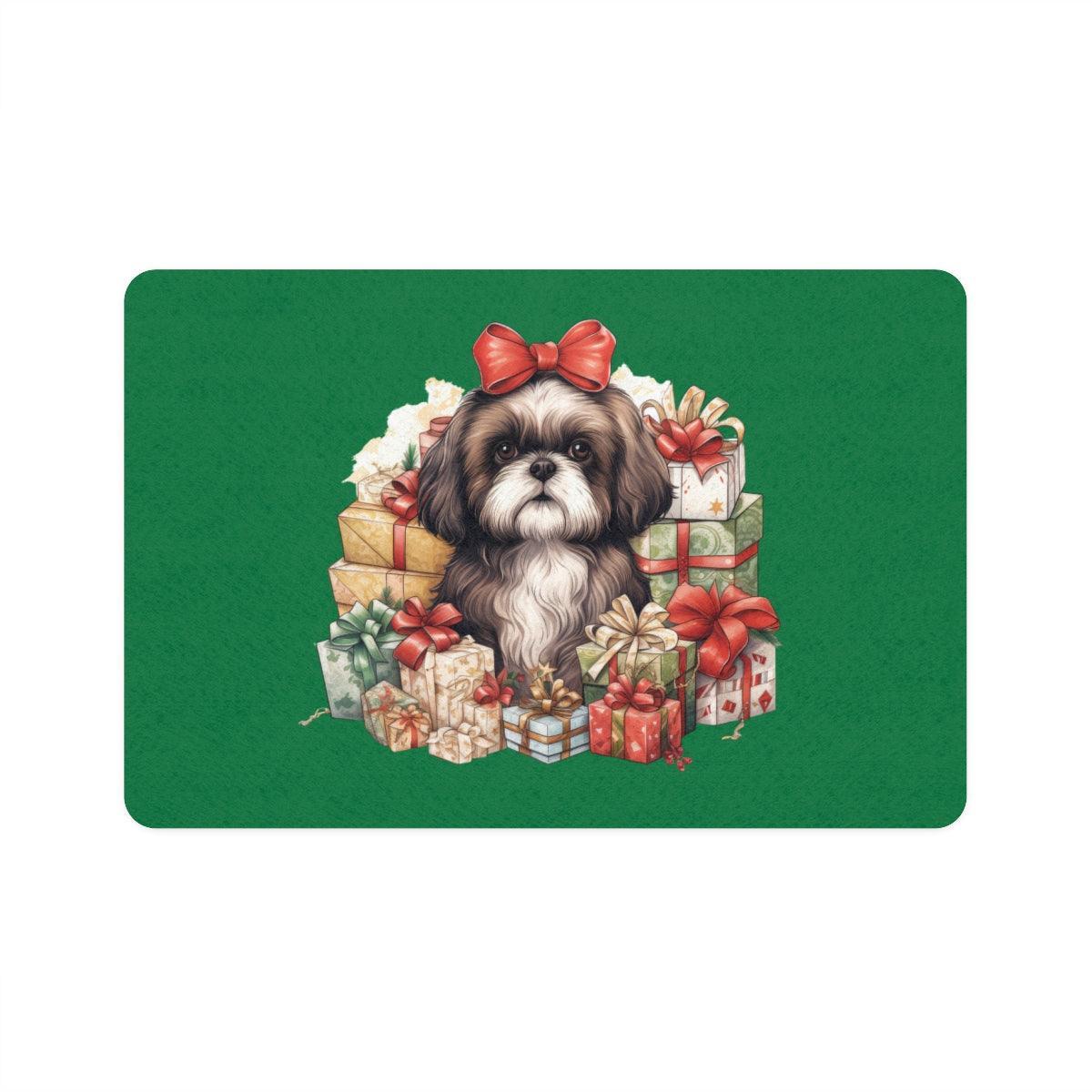 Christmas Gifts Shih Tzu Pet Food Mat - Shih Tzu Gifts
