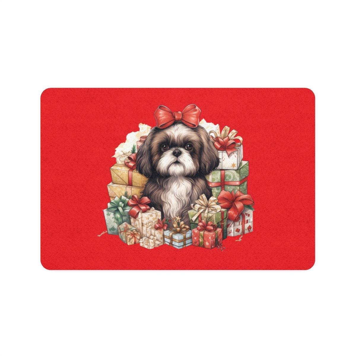 Christmas Gifts Shih Tzu Pet Food Mat - Shih Tzu Gifts
