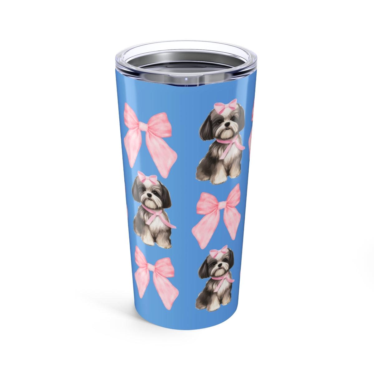 Shih Tzu With Pink Bows Tumbler - Perfect Gift for Shih Tzu Dog Lovers
