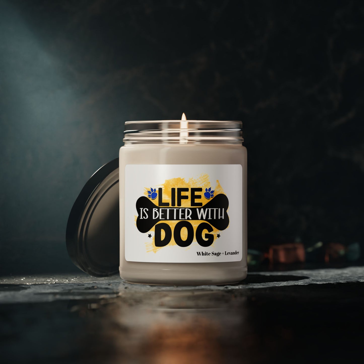 Life Is Better With Dog Scented Soy Candle – Perfect Gift for Dog Lovers