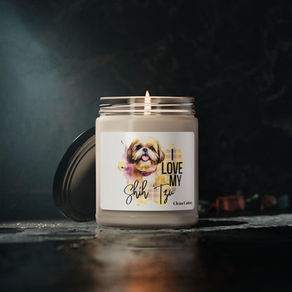 I Love My Shih Tzu Scented Soy Candle 9oz - Shih Tzu Gifts