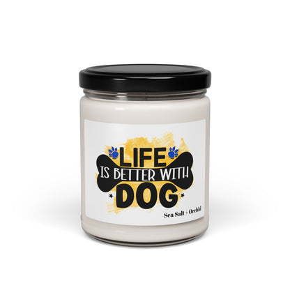 Life Is Better With Dog Scented Soy Candle – Perfect Gift for Dog Lovers