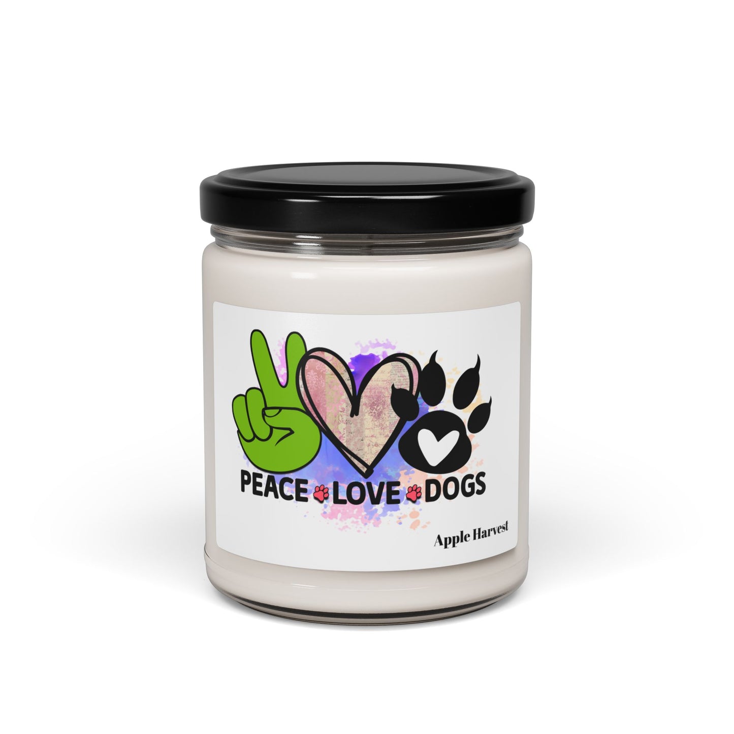 Peace Love Dogs Scented Soy Candle – Perfect Gift for Dog Lovers