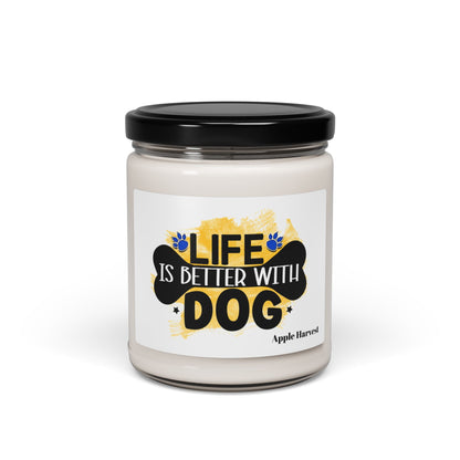 Life Is Better With Dog Scented Soy Candle – Perfect Gift for Dog Lovers