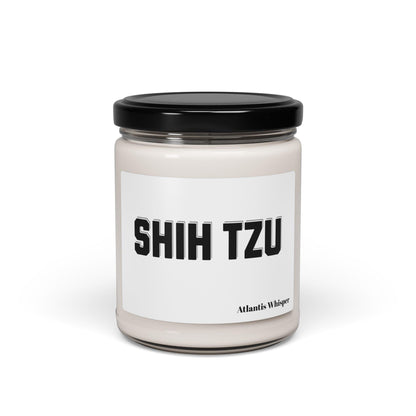 Shih Tzu Text Scented Soy Candle - Perfect Gift for Dog Lovers"