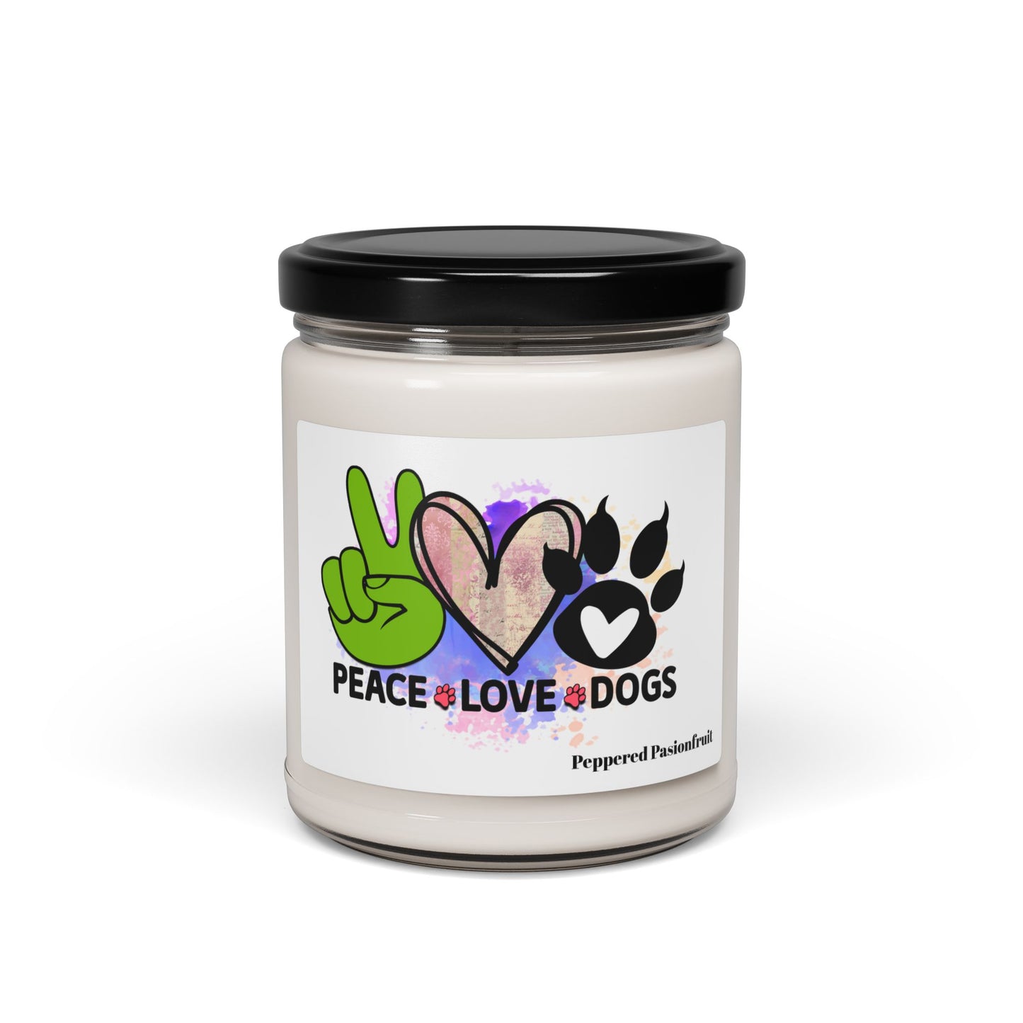 Peace Love Dogs Scented Soy Candle – Perfect Gift for Dog Lovers