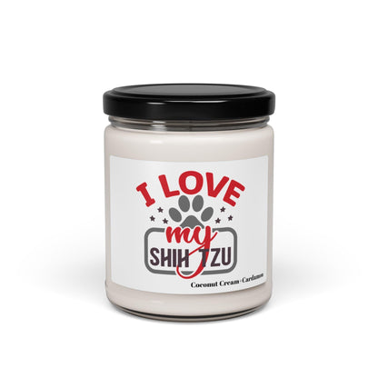 I Love My Shih Tzu Scented Soy Candle, 9oz - Shih Tzu Gifts