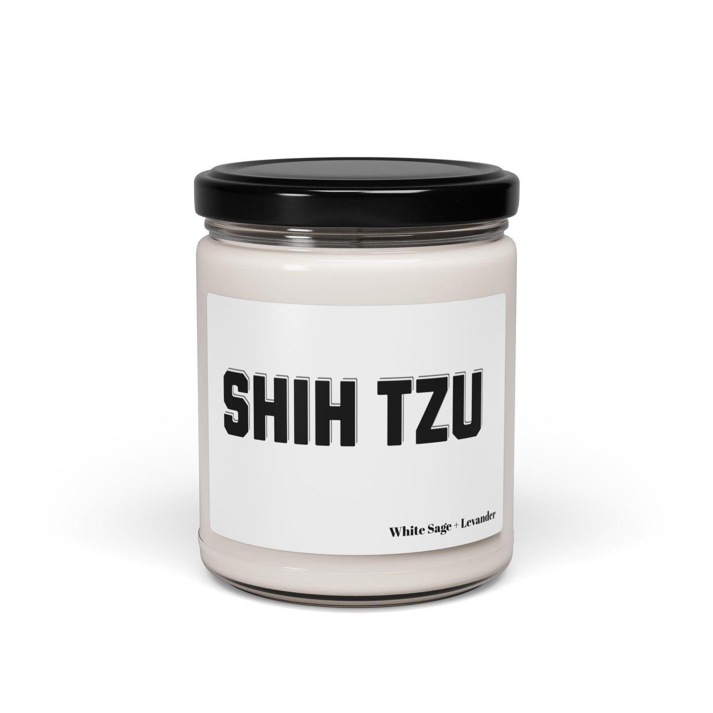 Shih Tzu Text Scented Soy Candle - Perfect Gift for Dog Lovers"