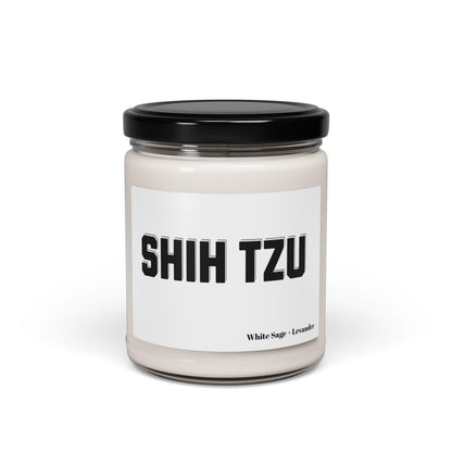 Shih Tzu Text Scented Soy Candle - Perfect Gift for Dog Lovers"