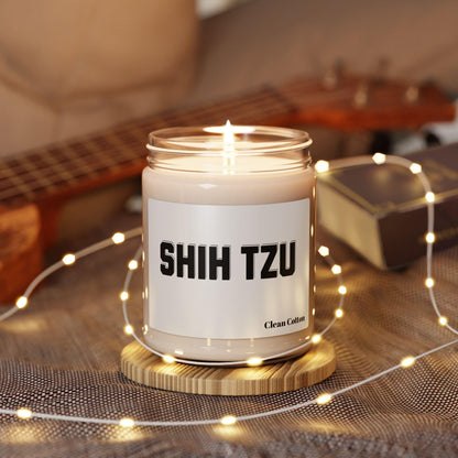 Shih Tzu Text Scented Soy Candle - Perfect Gift for Dog Lovers"