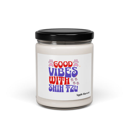 Good Vibes With Shih Tzu Scented Soy Candle – Dog Lover Gift