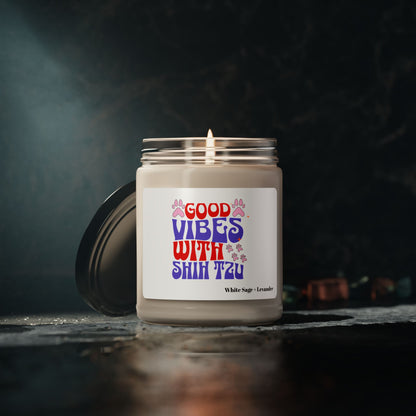 Good Vibes With Shih Tzu Scented Soy Candle – Dog Lover Gift