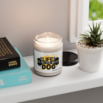 Life Is Better With Dog Scented Soy Candle – Perfect Gift for Dog Lovers