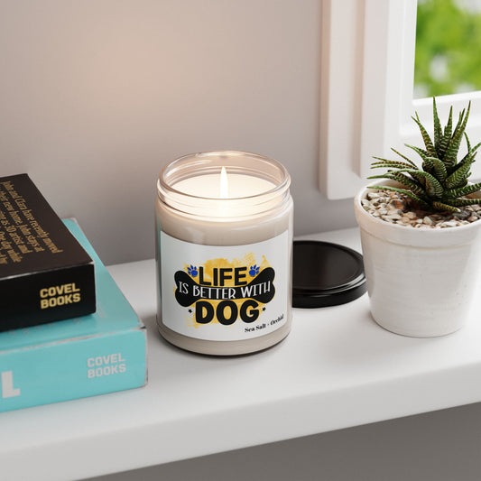 Life Is Better With Dog Scented Soy Candle – Perfect Gift for Dog Lovers