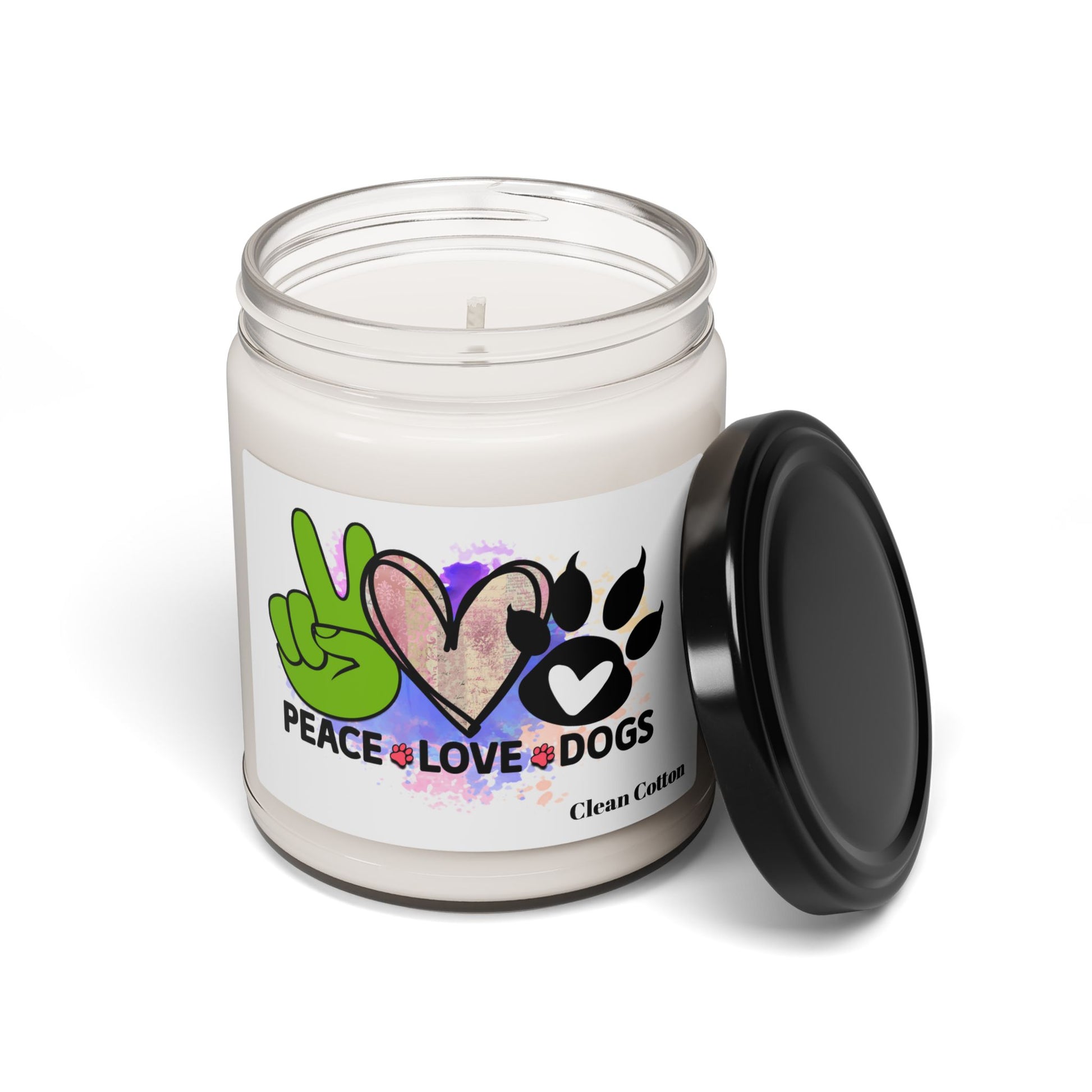 Peace Love Dogs Scented Soy Candle – Perfect Gift for Dog Lovers