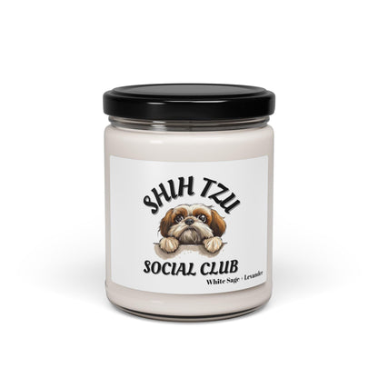 Shih Tzu Social Club Scented Soy Candle - Shih Tzu Gifts