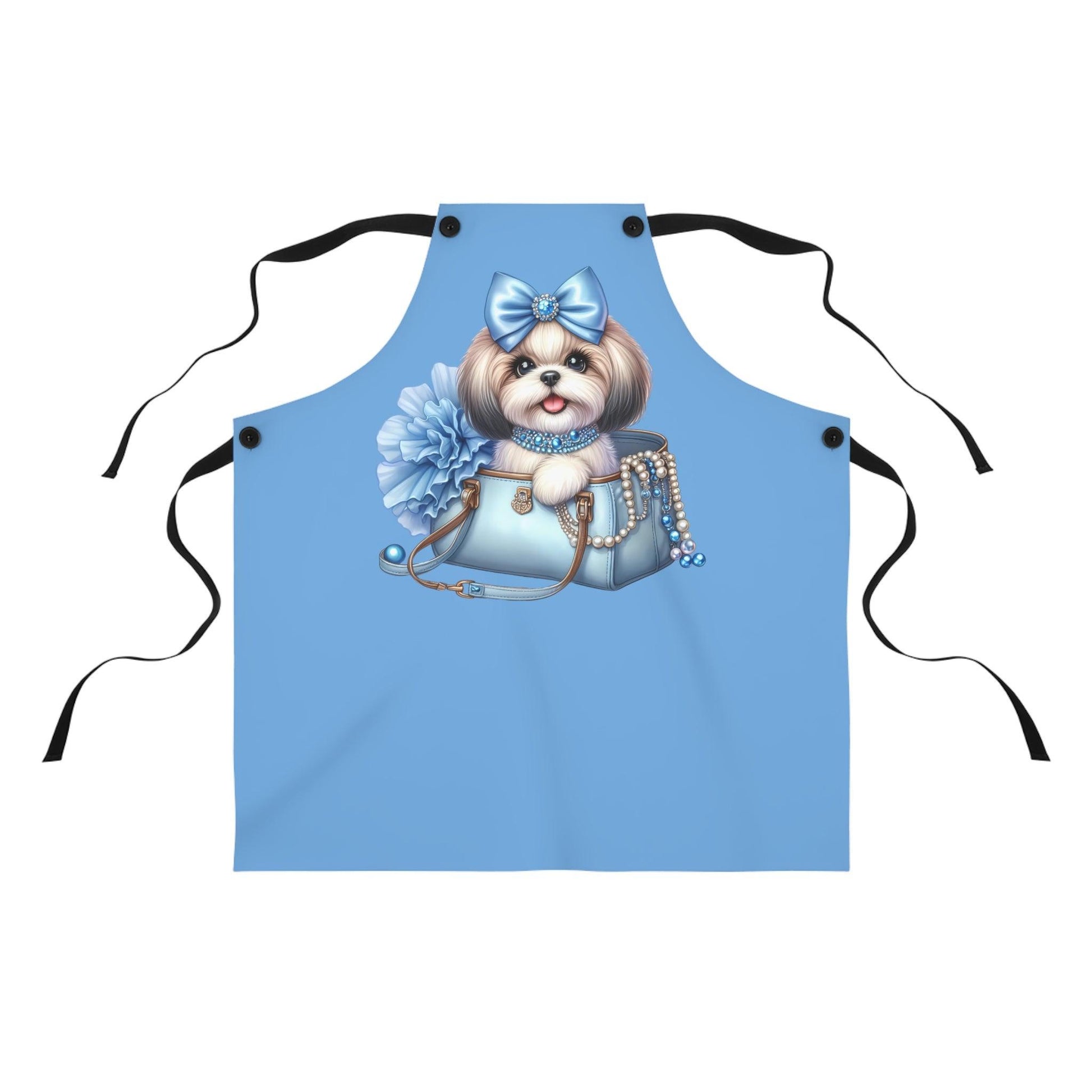 Blue Bow Shih Tzu Apron - Shih Tzu Gifts
