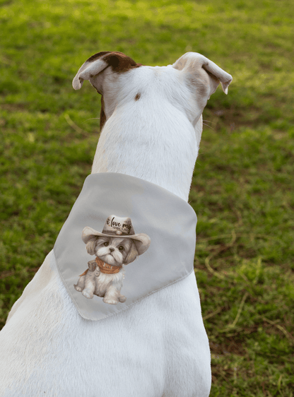 Cowboy Shih Tzu Pet Bandana - Shih Tzu Gifts