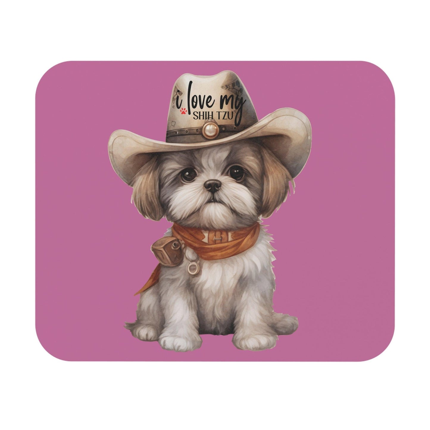 Cowboy Shih Tzu Mouse Pad - Shih Tzu Gifts