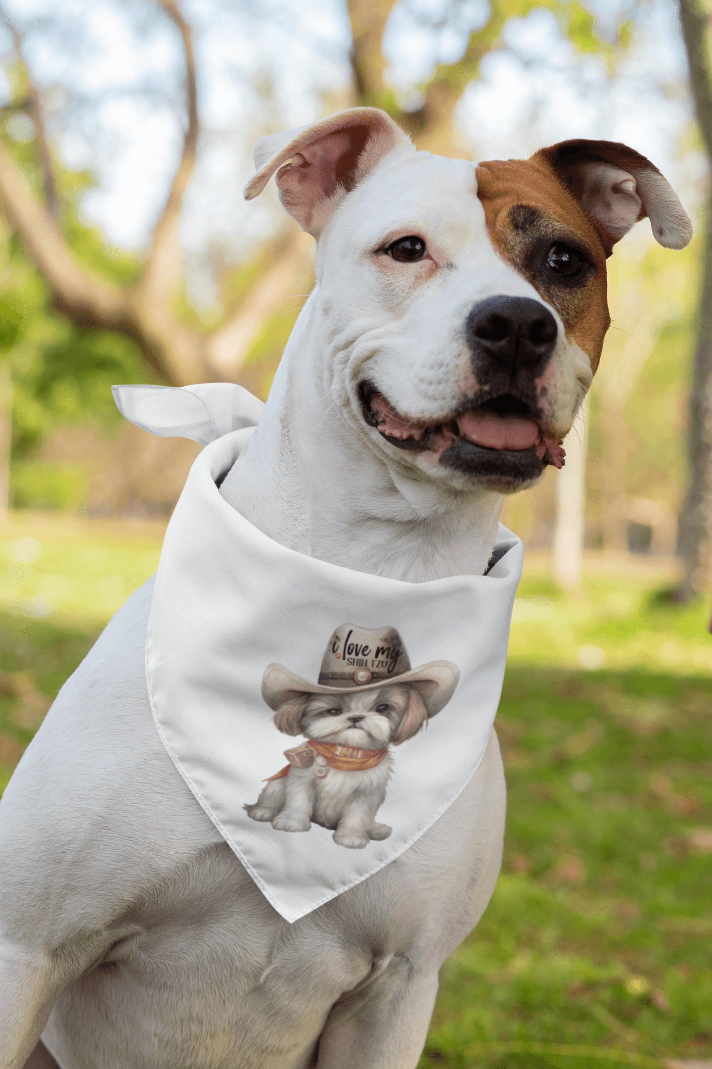 Cowboy Shih Tzu Pet Bandana - Shih Tzu Gifts