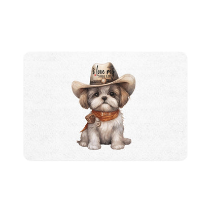 Cowboy Shih Tzu Pet Food Mat - Shih Tzu Gifts
