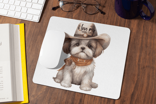 Cowboy Shih Tzu Mouse Pad - Shih Tzu Gifts
