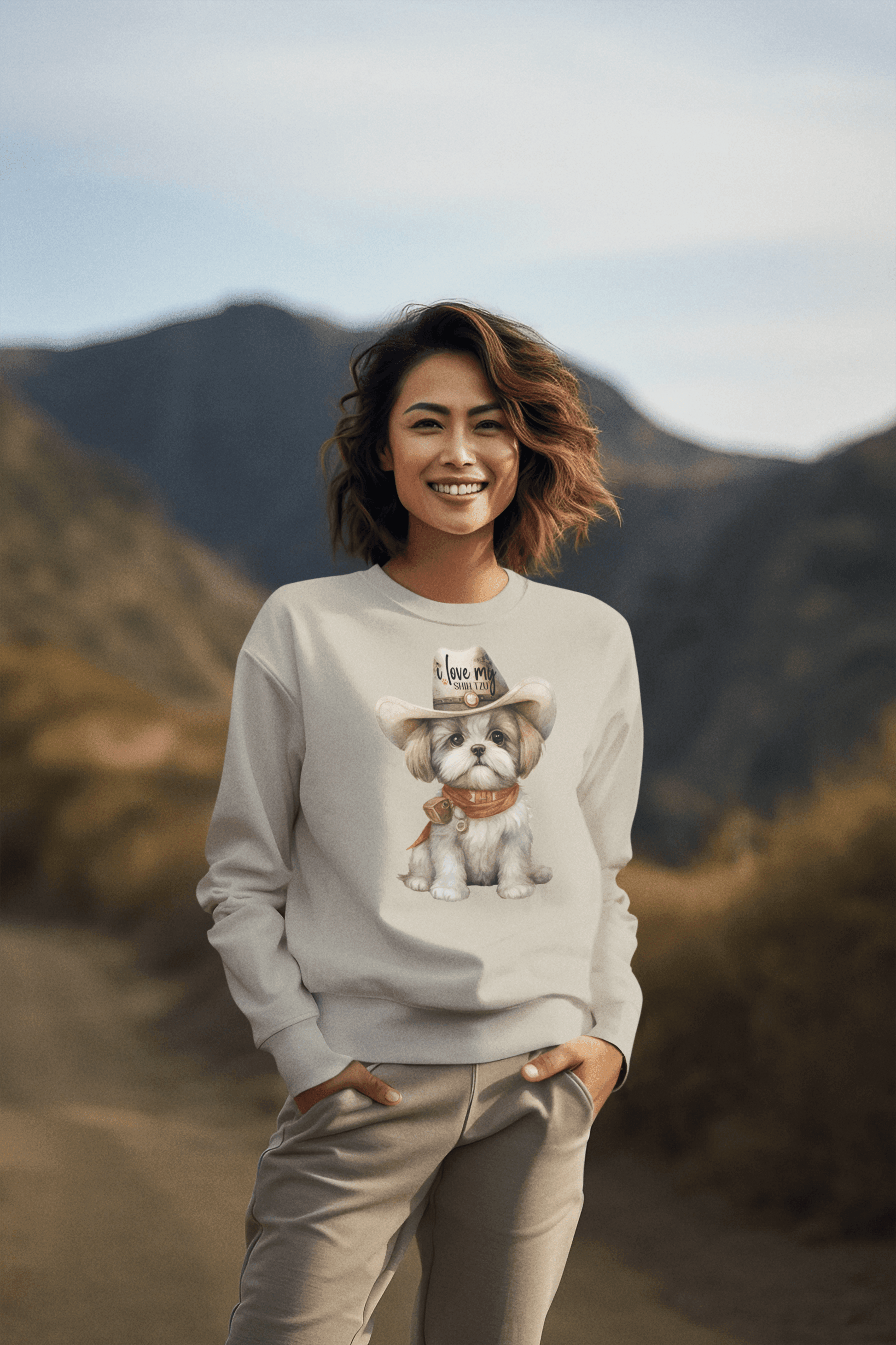 Cowboy Shih Tzu Sweatshirt - Shih Tzu Gifts