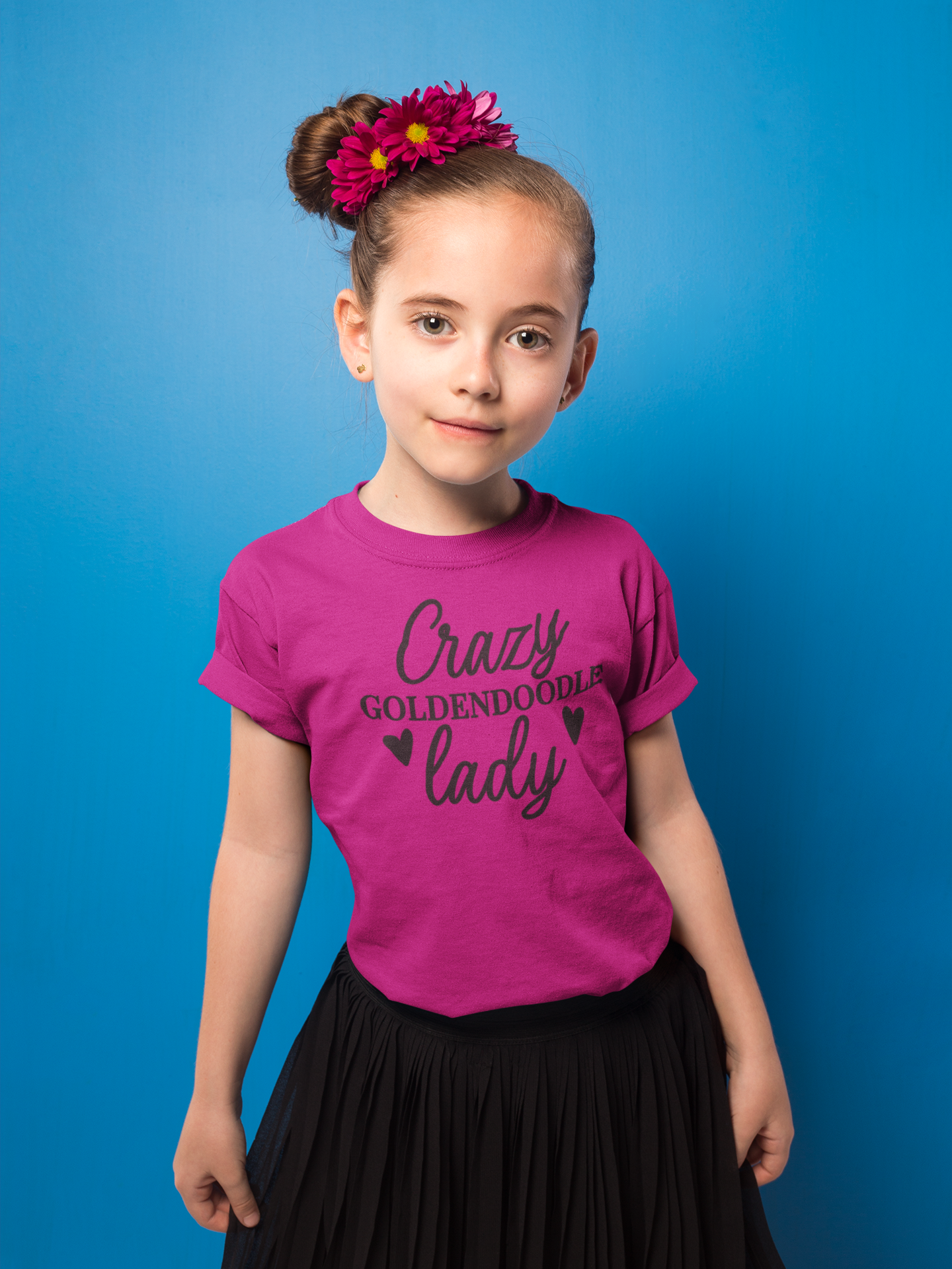 Crazy Goldendoodle Lady Youth T-Shirt – Cute Gift for Doodle Fans