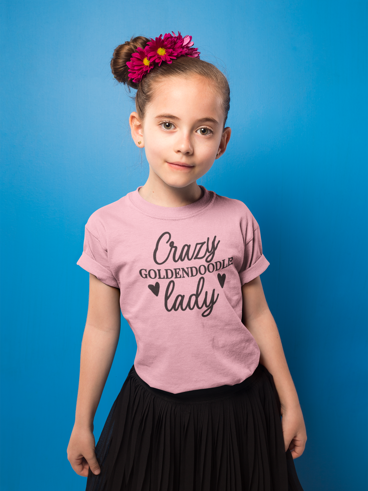 Crazy Goldendoodle Lady Youth T-Shirt – Cute Gift for Doodle Fans