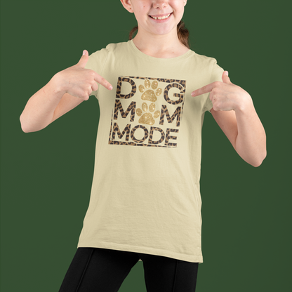 Dog Mom Mode Youth T-Shirt – Cute Gift for Kids Who Love Dogs