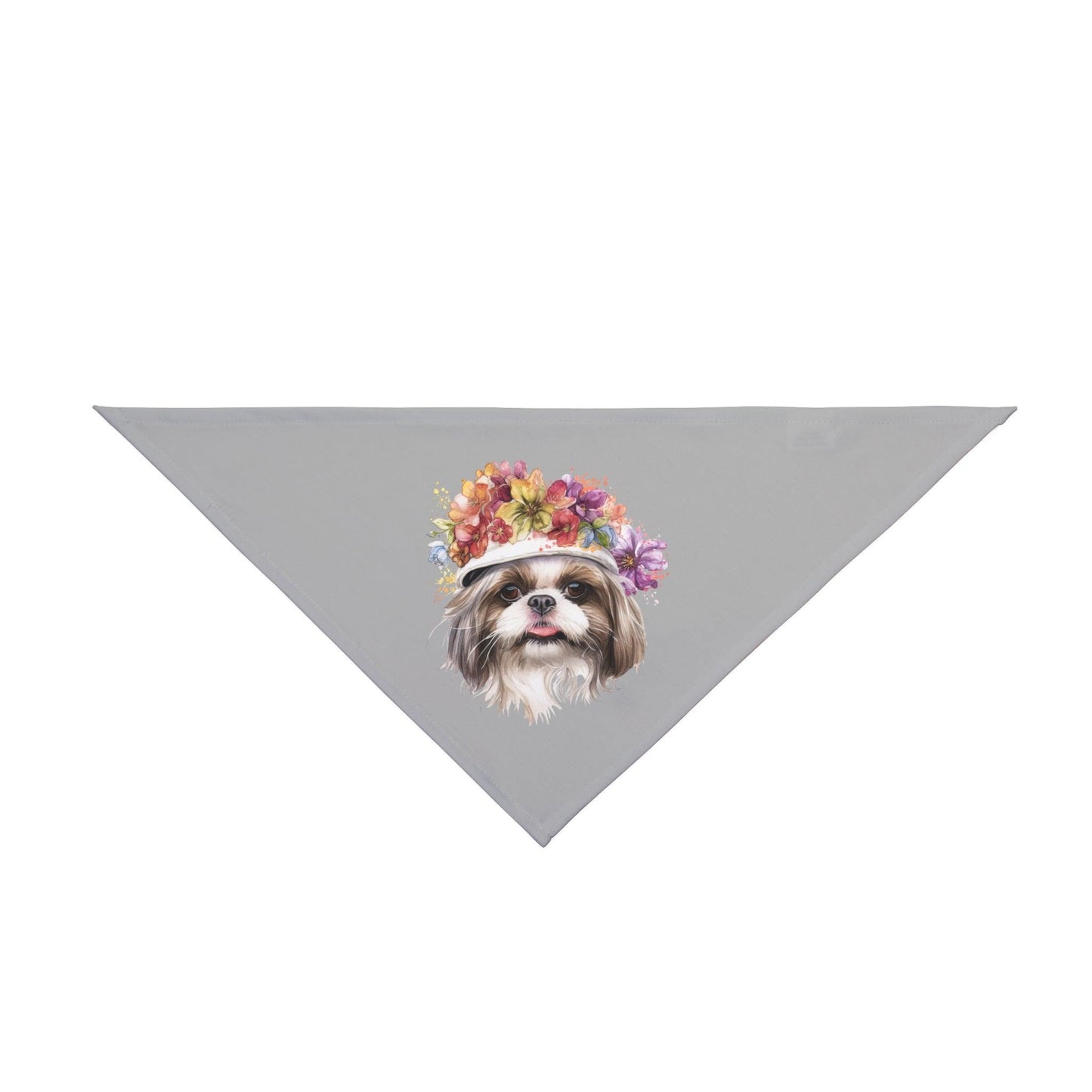 Shih Tzu With Flower Hat Pet Bandana - Shih Tzu Gifts