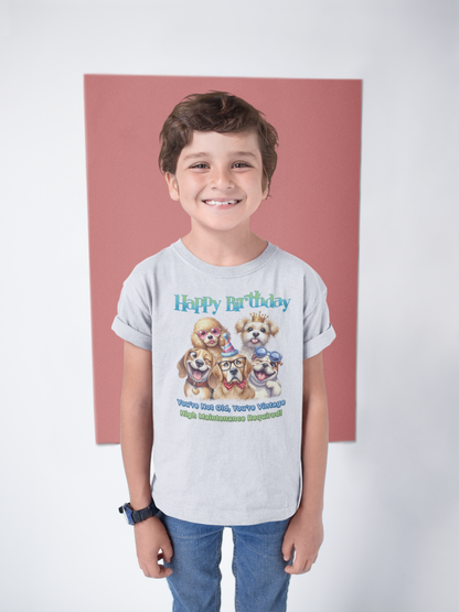 Funny Dog Birthday Youth Tee – You’re Not Old, You’re Vintage!
