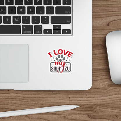I Love My Shih Tzu Die-Cut Stickers - Shih Tzu Gifts