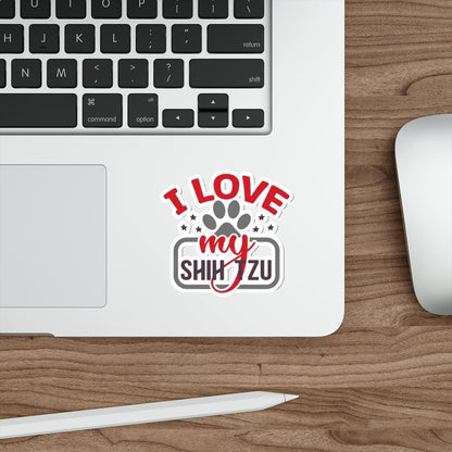 I Love My Shih Tzu Die-Cut Stickers - Shih Tzu Gifts