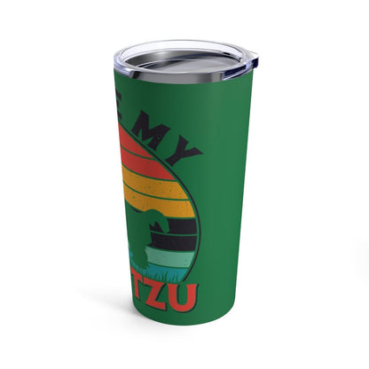 I Love My Shih Tzu With Rainbow Tumbler - Shih Tzu Gifts