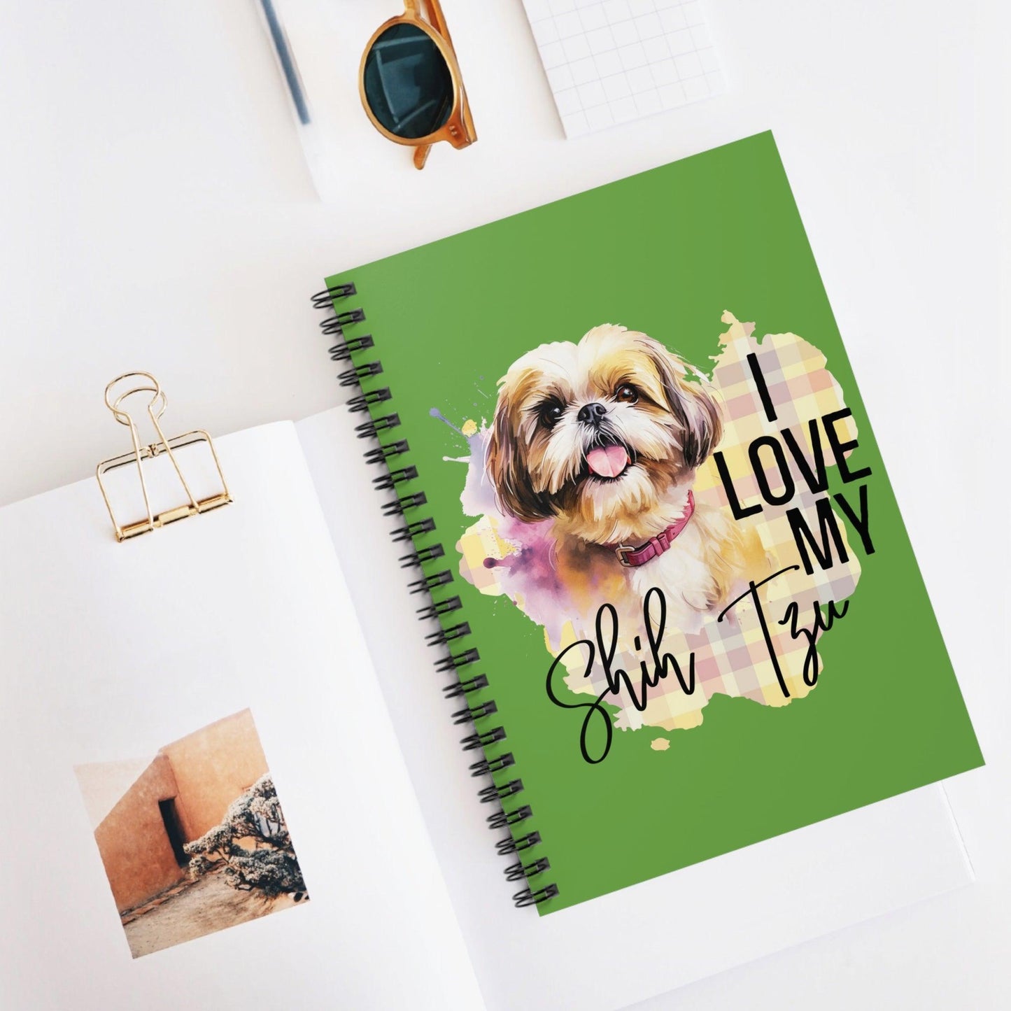 I Love My Shih Tzu Ruled Line Spiral Notebook - Shih Tzu Gifts