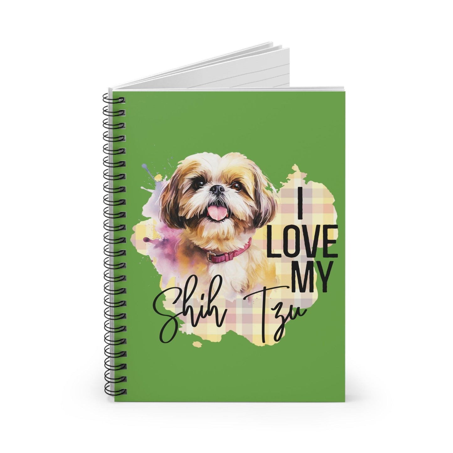 I Love My Shih Tzu Ruled Line Spiral Notebook - Shih Tzu Gifts
