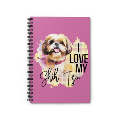 I Love My Shih Tzu Ruled Line Spiral Notebook - Shih Tzu Gifts
