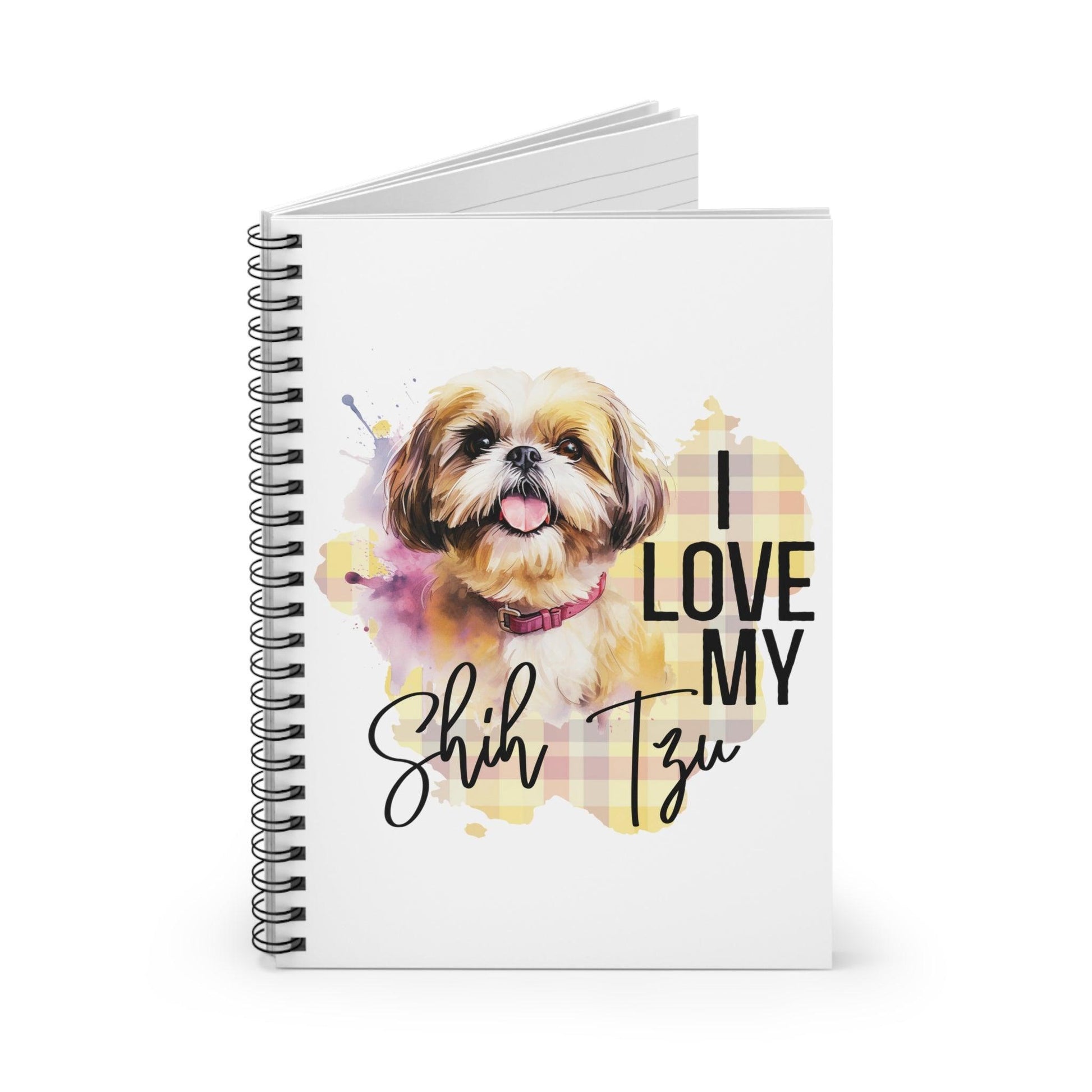 I Love My Shih Tzu Ruled Line Spiral Notebook - Shih Tzu Gifts