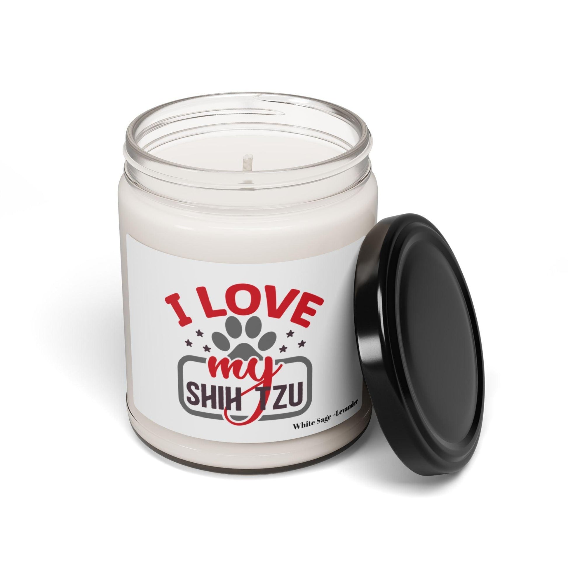 I Love My Shih Tzu Scented Soy Candle, 9oz - Shih Tzu Gifts