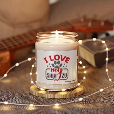 I Love My Shih Tzu Scented Soy Candle, 9oz - Shih Tzu Gifts